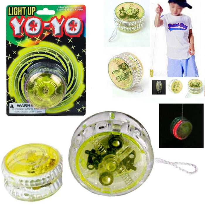8Pc YoYo Light Up Glow Party Favor Classic Magic Toy Children Games Kid Gift