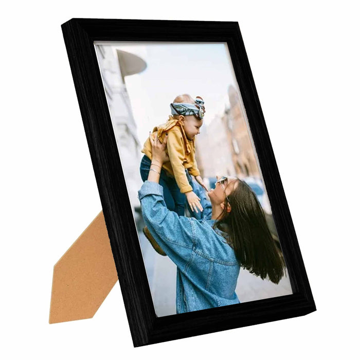 6 Black Wood Picture Frames Poster Wall Decor Photo Display Pic Collage 8"X10"