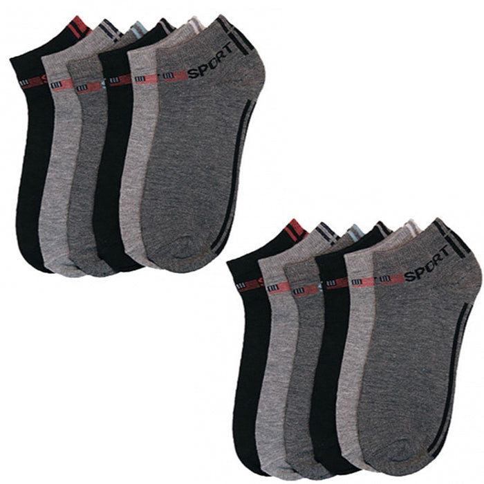 12 Pairs Mens Socks Wholesale Size 9-11 Casual Sport Ankle Ped Assorted Unisex