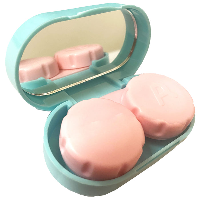 1 Pk Contact Lenses Lens Case Mirror Travel Kit Storage Box Carrying Container