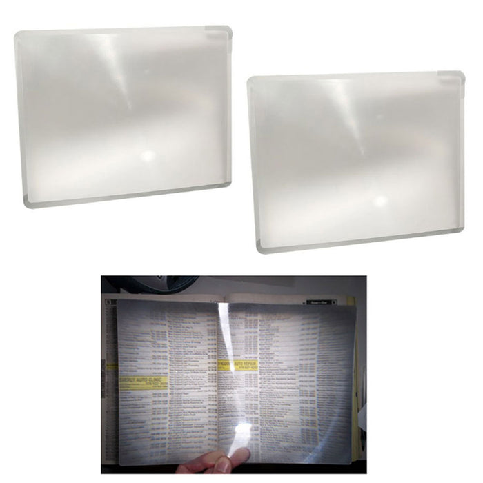 2 Pack Full Page Magnifying Sheet 3X Magnifier Lens Reading Books Glass Loupe