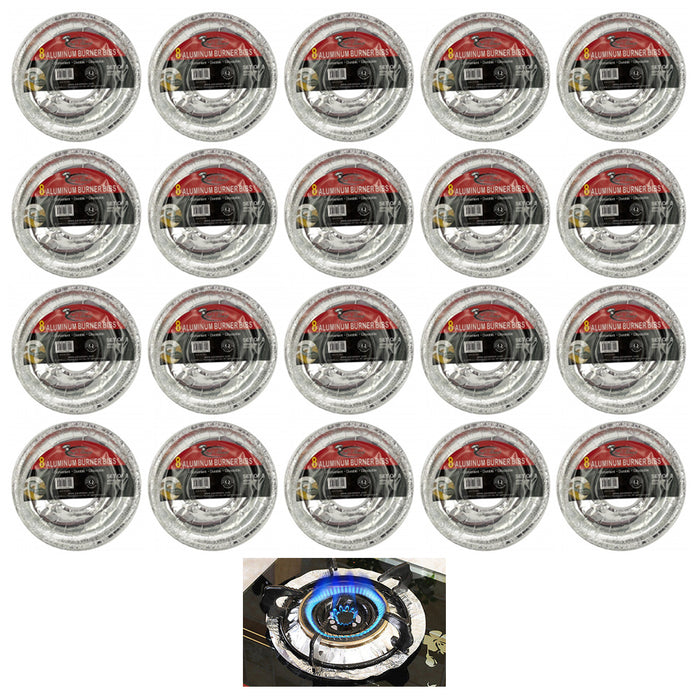 80 X Aluminum Burner Bib Foil Round Gas Oven Liners Covers Wholesale 8.75" !
