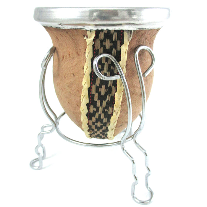 ARGENTINA MATE GOURD YERBA TEA CUP WITH STRAW BOMBILLA GAUCHO HANDMADE NEW 9778