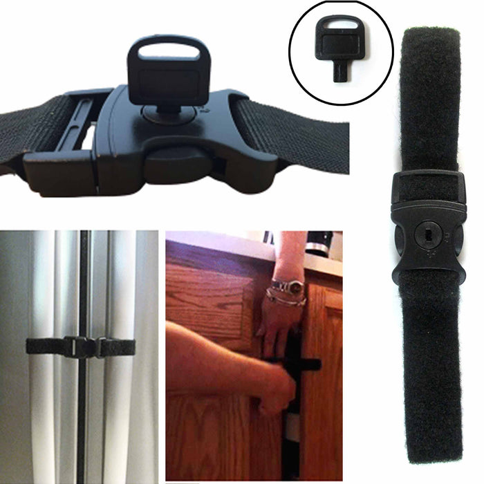 4 Pc Door Latch Locking Straps Fridge Lock Baby Safety Lock Refrigerator Oven