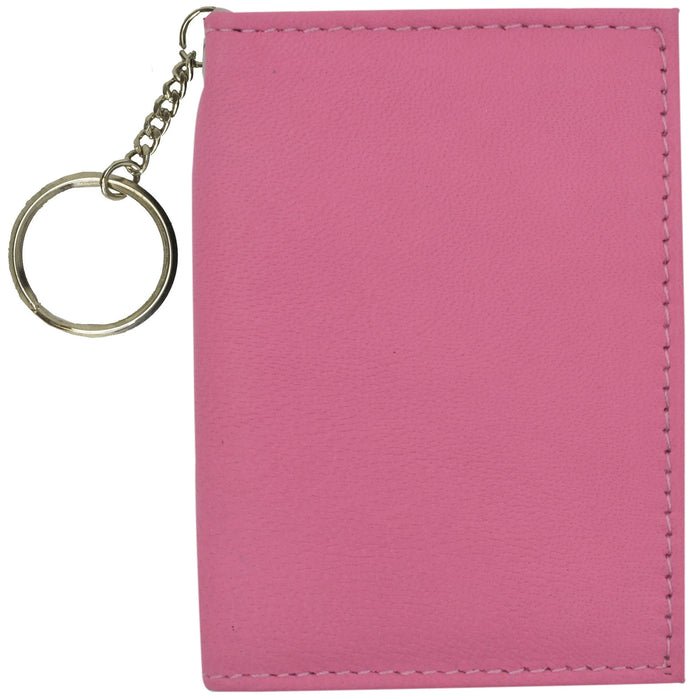 1 Pc Pink Genuine Leather Wallet Slim Bifold ID Credit Card Holder Women Purse