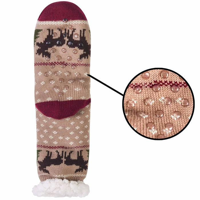 3 Pairs Women Men Thick Knit Socks Sherpa Fleece Thermal Soft Cozy Slipper 9-11