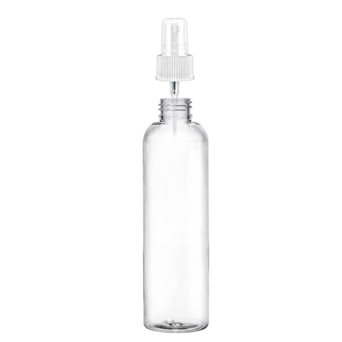 12 Pc Clear Spray Bottle 8 Oz Plastic Mist Cap Cover Empty Refillable