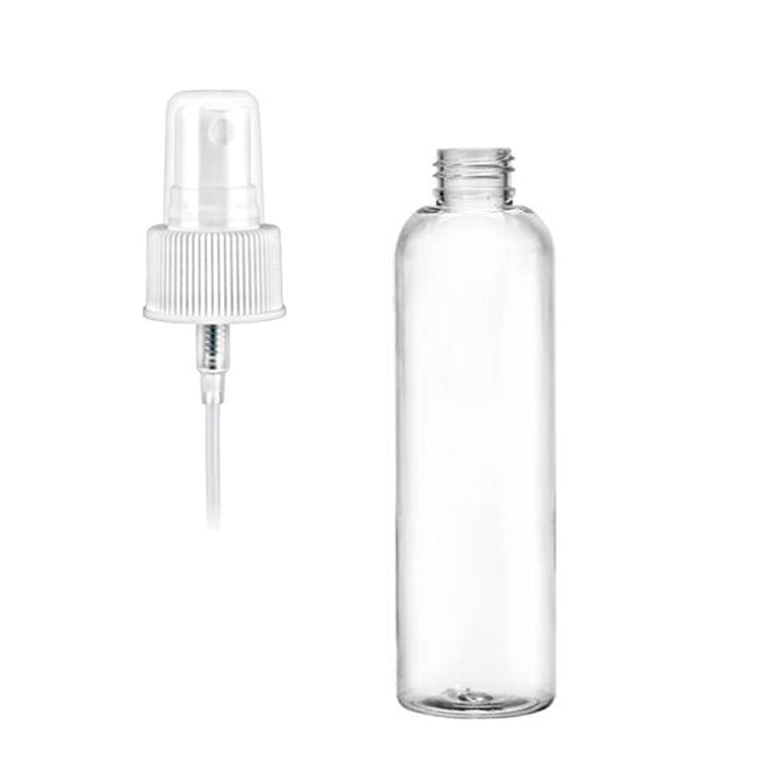 12 Pc Clear Spray Bottle 8 Oz Plastic Mist Cap Cover Empty Refillable