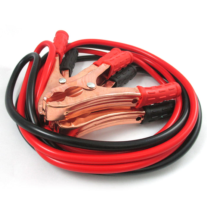 8ft Jump Cables 10 Gauge 300 AMP Booster Jumper Heavy Duty Car Van Clamps Start