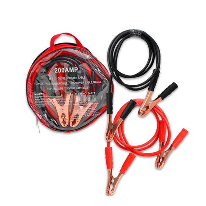 8ft Jump Cables 10 Gauge 300 AMP Booster Jumper Heavy Duty Car Van Clamps Start