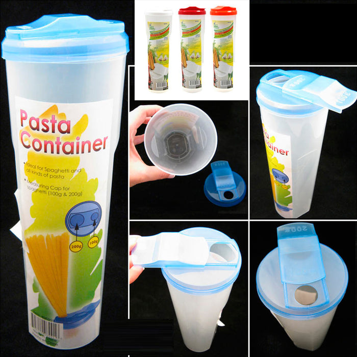 2 Pasta Container Food Storage Spaghetti Cereal Keeper Plastic Tall Jar Bpa Free