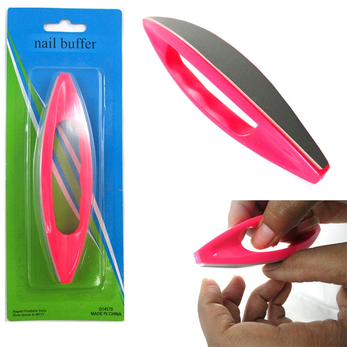 1 Nail Buffer File Handle Polisher Sanding Manicure Pedicure Shiner Tool Pink