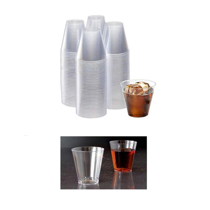 120 x Mini Shot Glasses Clear Hard Plastic 0.68 Oz 20ml Party Cups Catering Bar