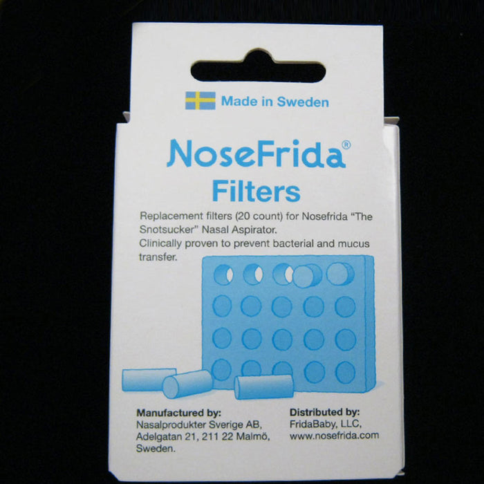 Nosefrida Replacement Filters 20ct Nasal Aspirator Baby Nose Suction Snot Infant