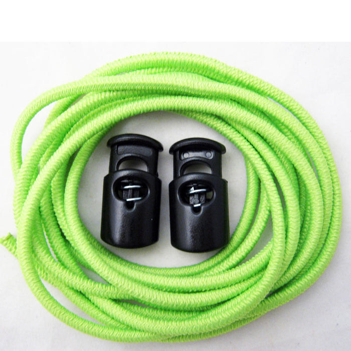 Green Elastic Shoe Laces Tie Fast Triathlon Marathon Running Run Shoelaces Fast
