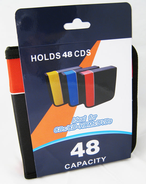 48 CD's Holder DVD Case Storage Wallet Disc Media DJ Organizer Capacity Home Car