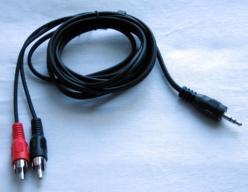 6 FT 3.5mm Aux Male Jack to AV 2 RCA Stereo Music Audio Cable MP3 iPod Phone New