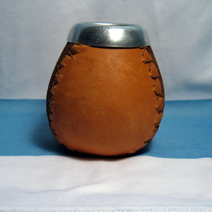 ARGENTINA MATE GOURD YERBA TEA CUP WITH STRAW BOMBILLA ARTISAN HANDMADE KIT 0143