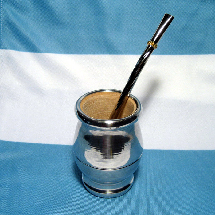 ARGENTINA MATE GOURD YERBA TEA CUP WITH STRAW BOMBILLA GAUCHO HERBAL DRINK 0145