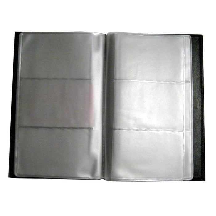 Genuine Leather Business Card Holder Organizer 120 Black Book Wallet Case New !!