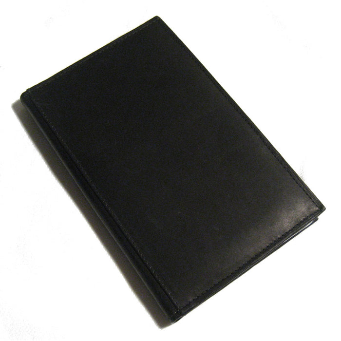 Genuine Leather Business Card Holder Organizer 120 Black Book Wallet Case New !!