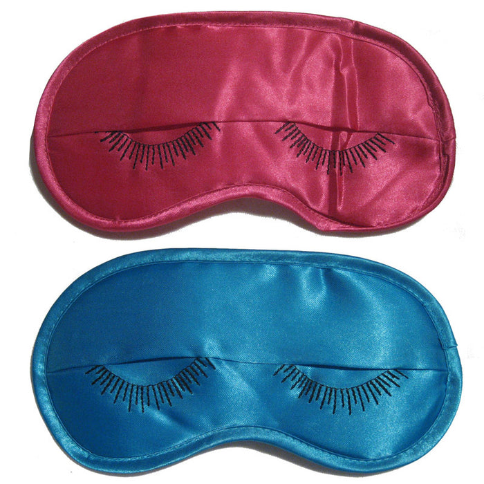 1Pc Sleep Eye Mask Satin Travel Shades Blindfold Soft Travel Relax Pink Airplane