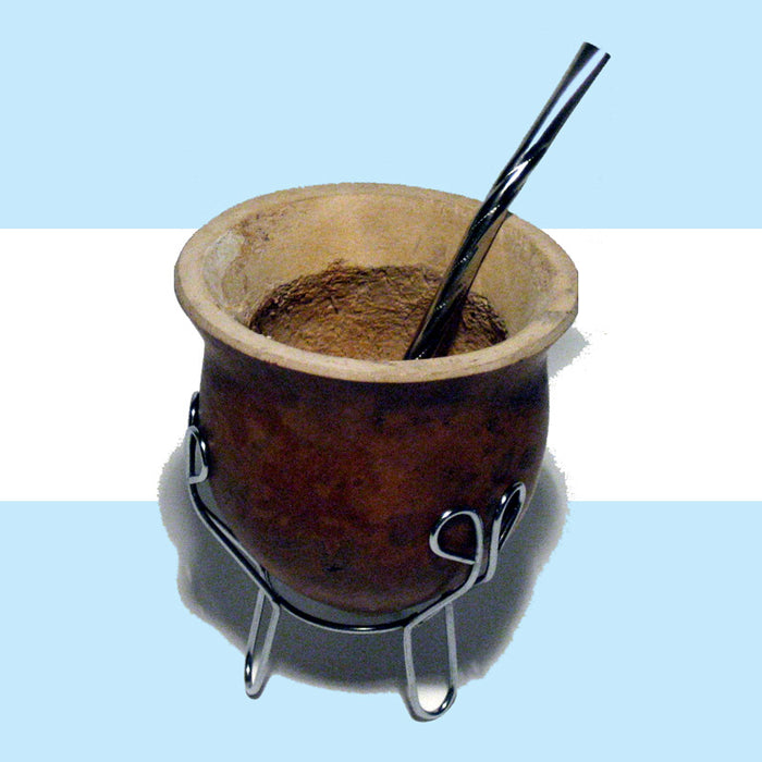 ARGENTINA MATE GOURD YERBA TEA WITH STRAW BOMBILLA KIT DRINK WEIGHT LOSS 0184