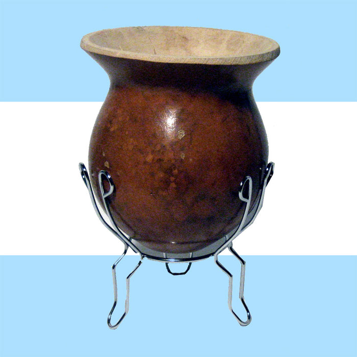 ARGENTINA MATE GOURD YERBA TEA CUP WITH STRAW BOMBILLA SET HANDMADE GAUCHO 0191