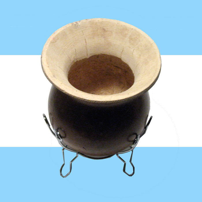 ARGENTINA MATE GOURD YERBA TEA CUP WITH STRAW BOMBILLA SET HANDMADE GAUCHO 0191