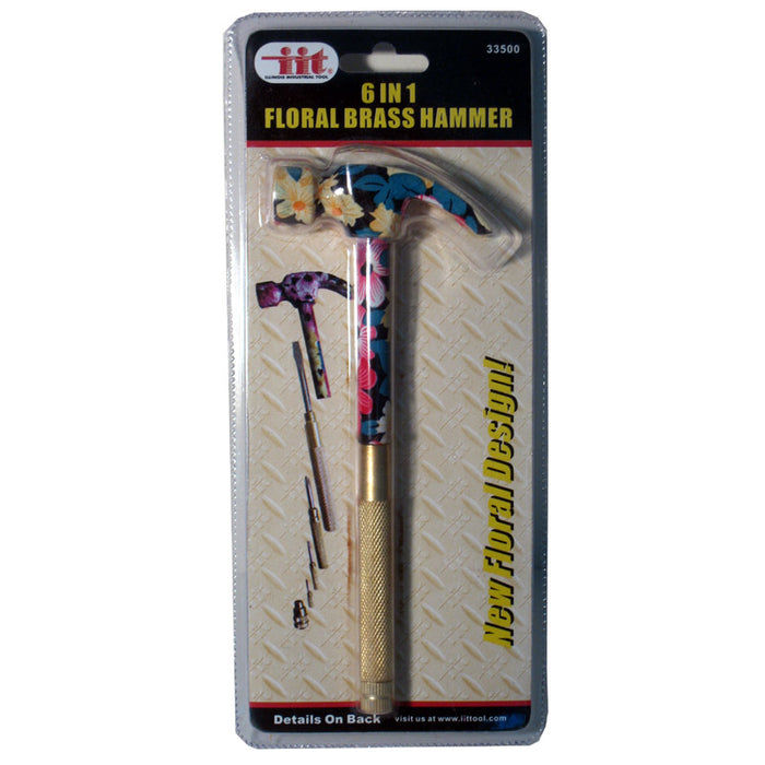 6 in 1 Hammer Screwdriver Philips Flat Tool Set Flower Ladies Track Puller