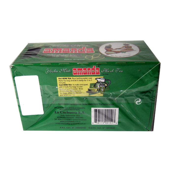 Amanda Mate Cocido 50 Herbal Tea Bags Yerba Argentina Green Detox Healthy Diet !