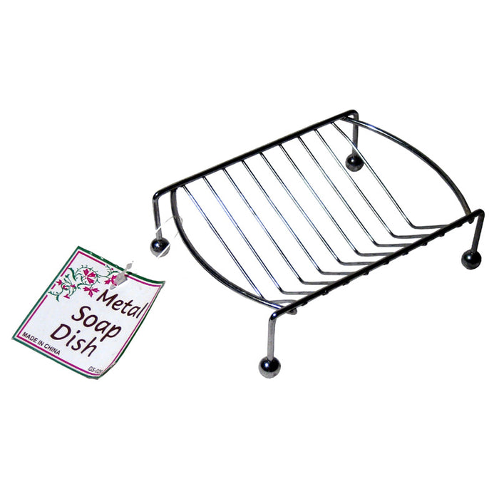 Soap Dish Drain Metal Pedestal Holder Wire Dispenser Bathroom Kitchen Home Saver