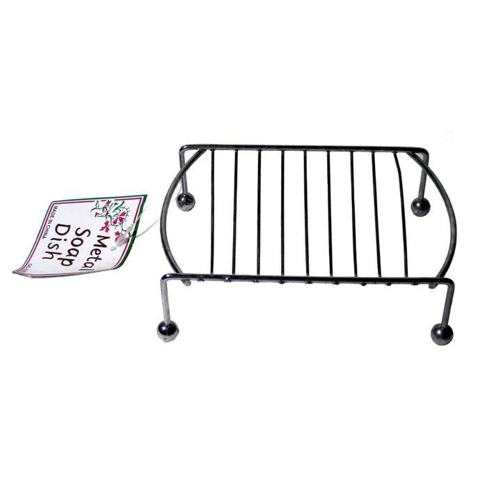 Soap Dish Drain Metal Pedestal Holder Wire Dispenser Bathroom Kitchen Home Saver