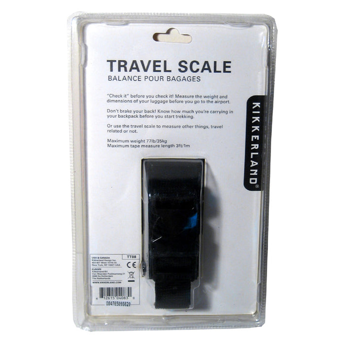 Portable Luggage Scale Stop Lock Tape Measure New 77 LB Hanging Travel Weight