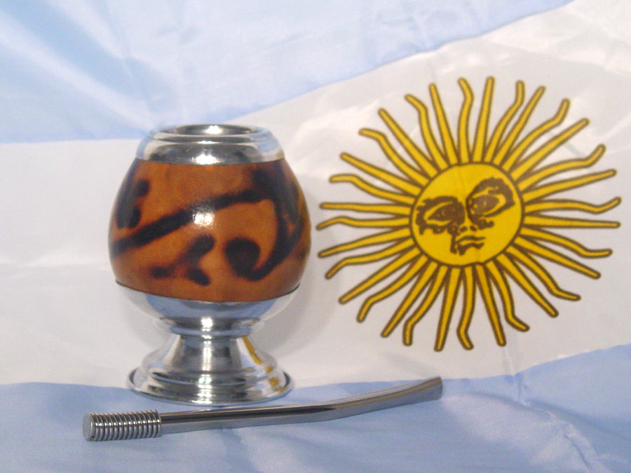 ARGENTINA MATE GOURD YERBA TEA DRINKING CUP STRAW BOMBILLA DETOX SLIM KIT 0255 !