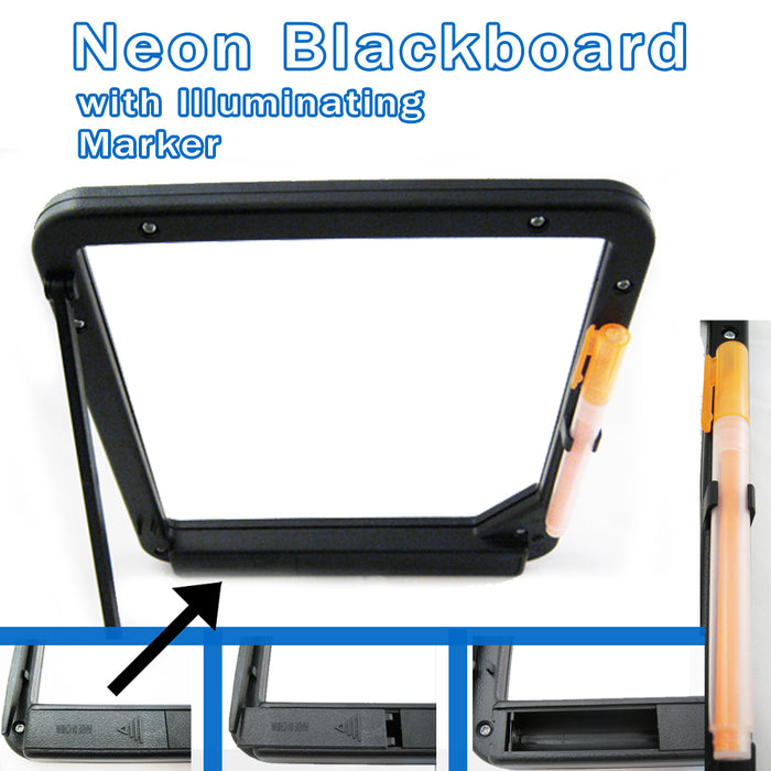 Illuminated Neon Blackboard Erase Lit Marker Message Write Board Menu Sign Glow