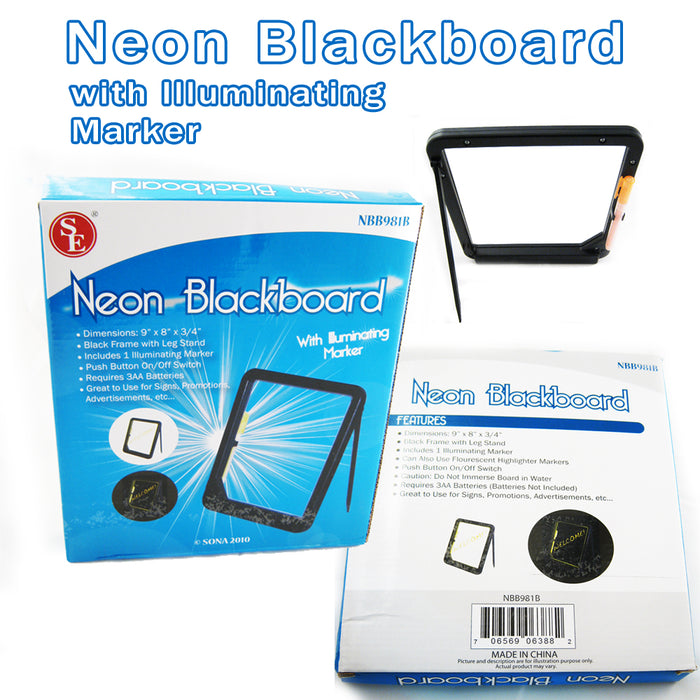 Illuminated Neon Blackboard Erase Lit Marker Message Write Board Menu Sign Glow