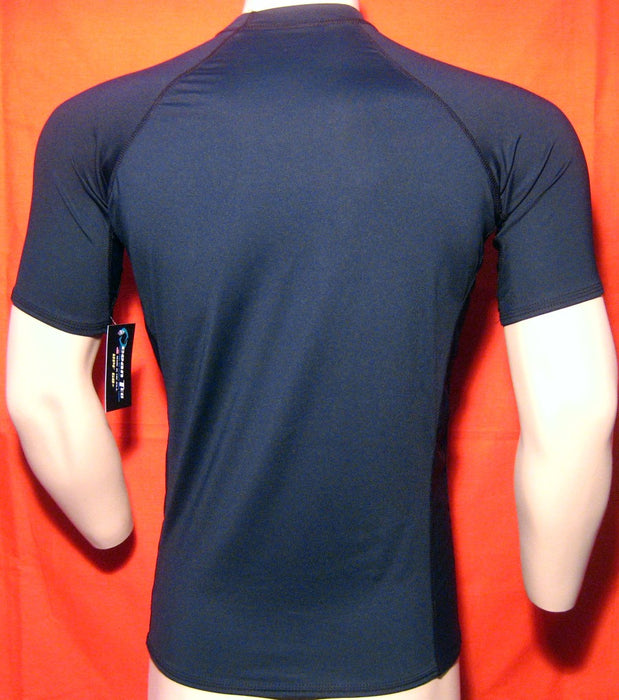 Men Compression Short Sleeve Rash Guard UV Protection Top Surf Swimwear Sz S-2XL