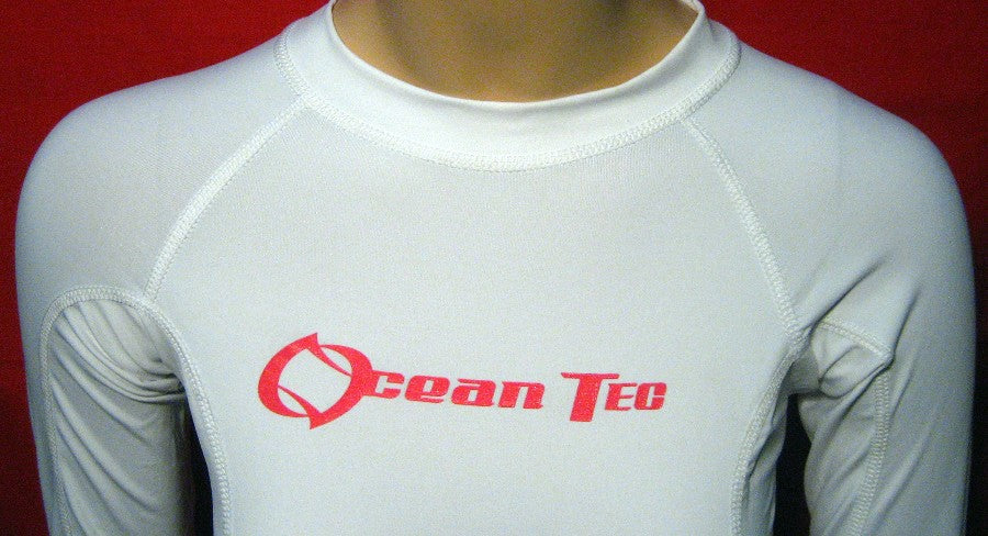 Womens Long Sleeve Rash Guard Swim Shirt SPF 50+ Surfing Swimsuit Swimwear White