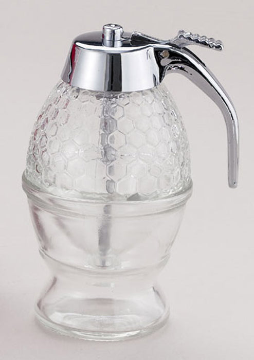 New Honey Syrup Dispenser Dripless Glass Pot Vintage American No Drip Container